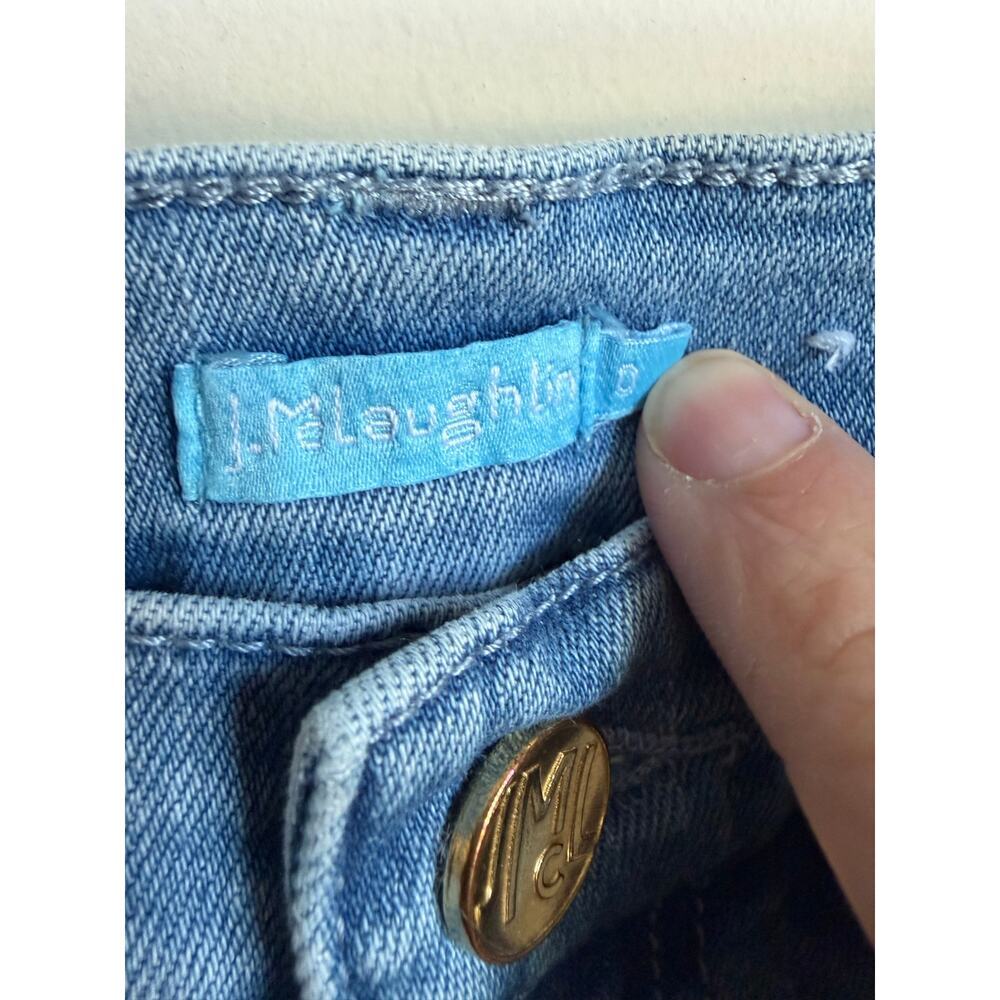J. McLaughlin High Rise Light-Wash Stretch Denim Skinny Jeans Blue Womens Size 0 - Picture 6 of 7